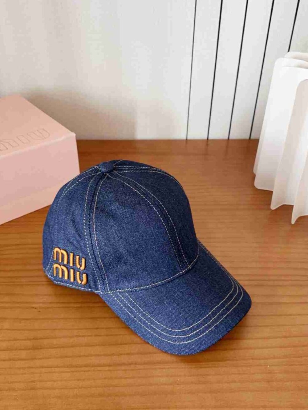 Miu Miu Classic Cowboy Cotton Baseball Cap